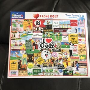 White Mountain I love ❤️ golf 🏌️‍♂️1000 piece puzzle game box new